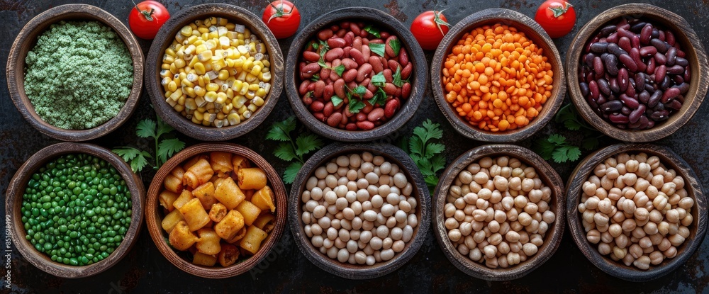 custom made wallpaper toronto digitalA Vibrant Collage Showcased Tamales With Different Types Of Beans And Legumes, Celebrating The Variety And Richness Of Flavors