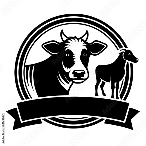 black and white cow