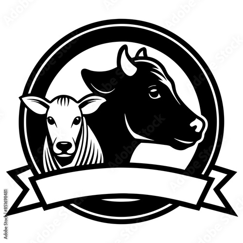 black and white cow