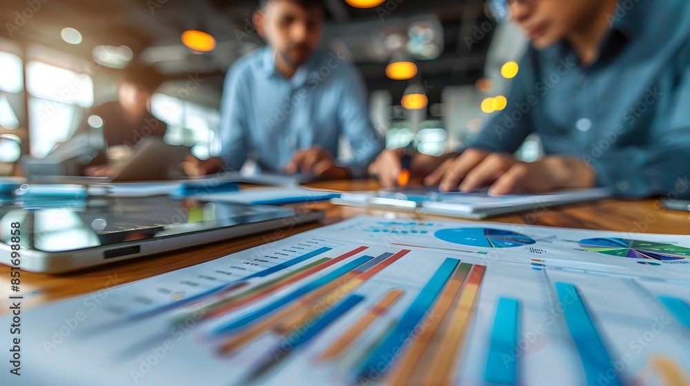 Financial Analysts Presenting Market Trends and Forecasts to Business Team Financial Analysts Presenting Market Trends and Forecasts to Business Team