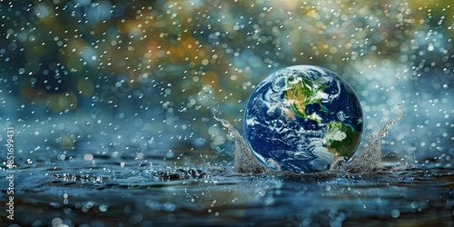 Protecting Earth through Water Conservation © BG_Illustrations