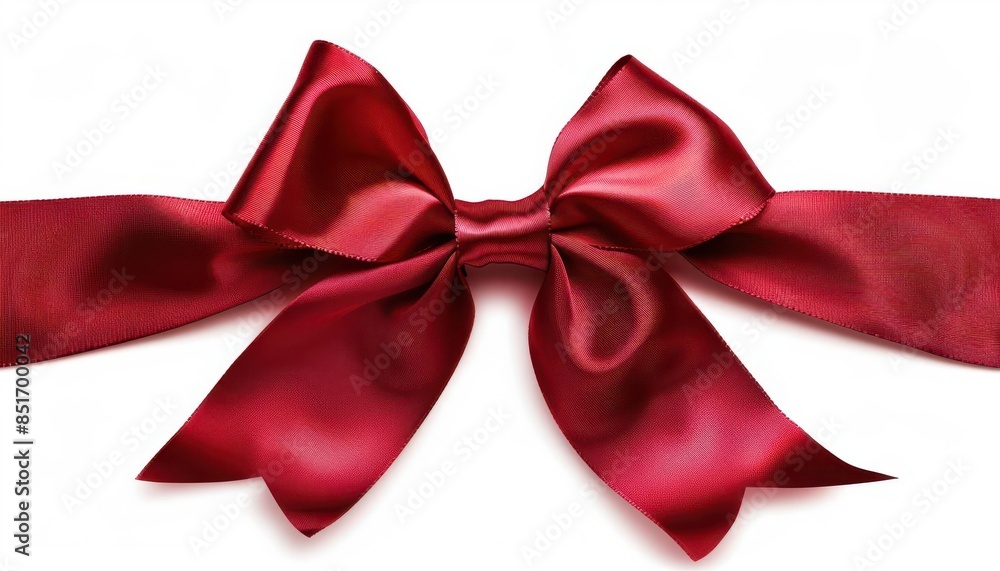 elegant red satin ribbon tied in a perfect bow isolated against a pristine white background ideal for gift wrapping or decorative purposes digital illustration elegant red satin ribbon tied in a perfect bow isolated against a pristine white background ideal for gift wrapping or decorative purposes digital illustration