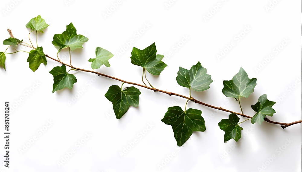 Ivy branch on white background, Ai Generated Ivy branch on white background, Ai Generated