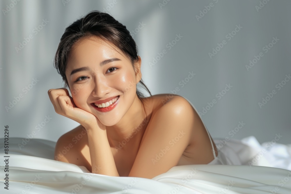 Beautiful young asian woman with clean fresh skin on white background, Face care, Facial treatment, Cosmetology, beauty and spa, Asian women portrait. Beautiful young asian woman with clean fresh skin on white background, Face care, Facial treatment, Cosmetology, beauty and spa, Asian women portrait.