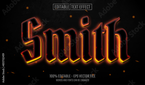 smith editable text effect