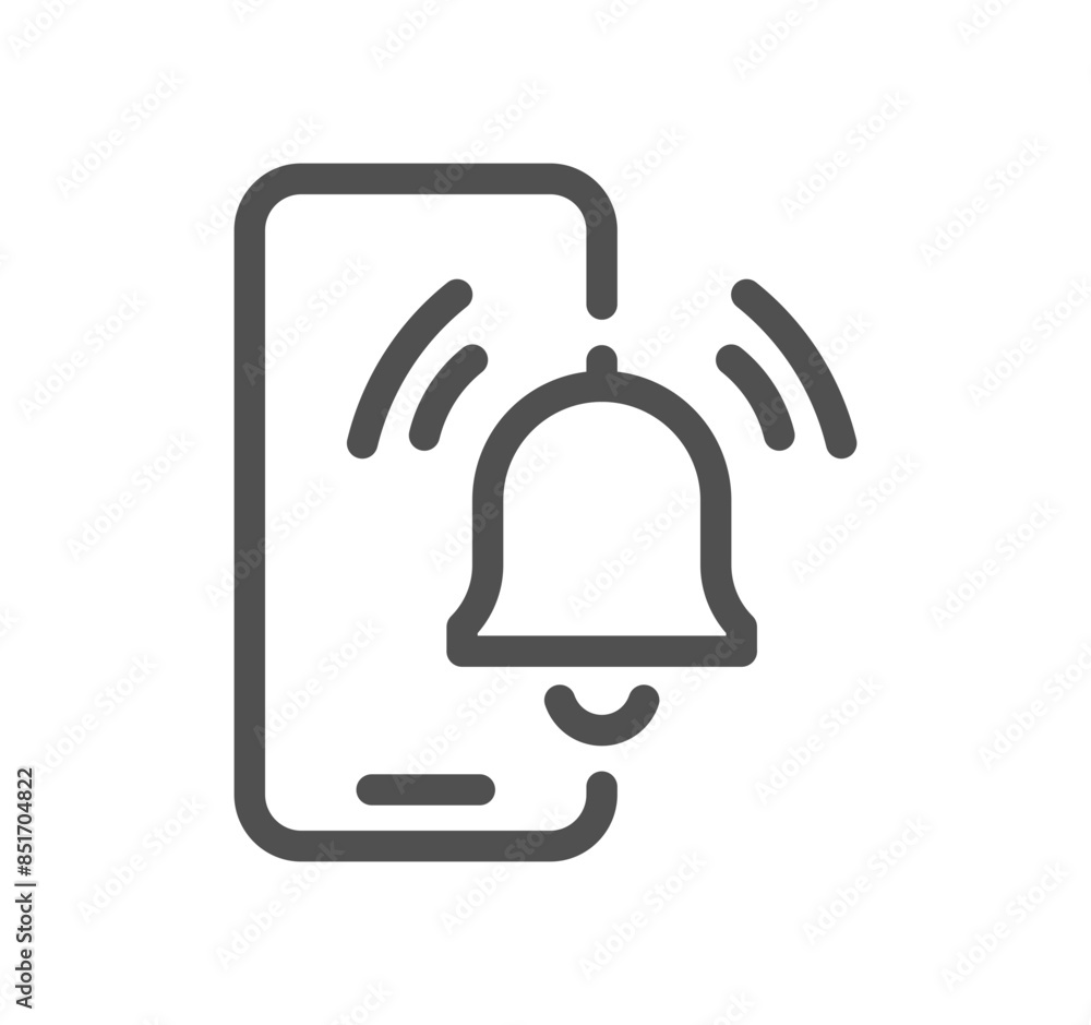 Notification related icon outline and linear vector. Notification related icon outline and linear vector.