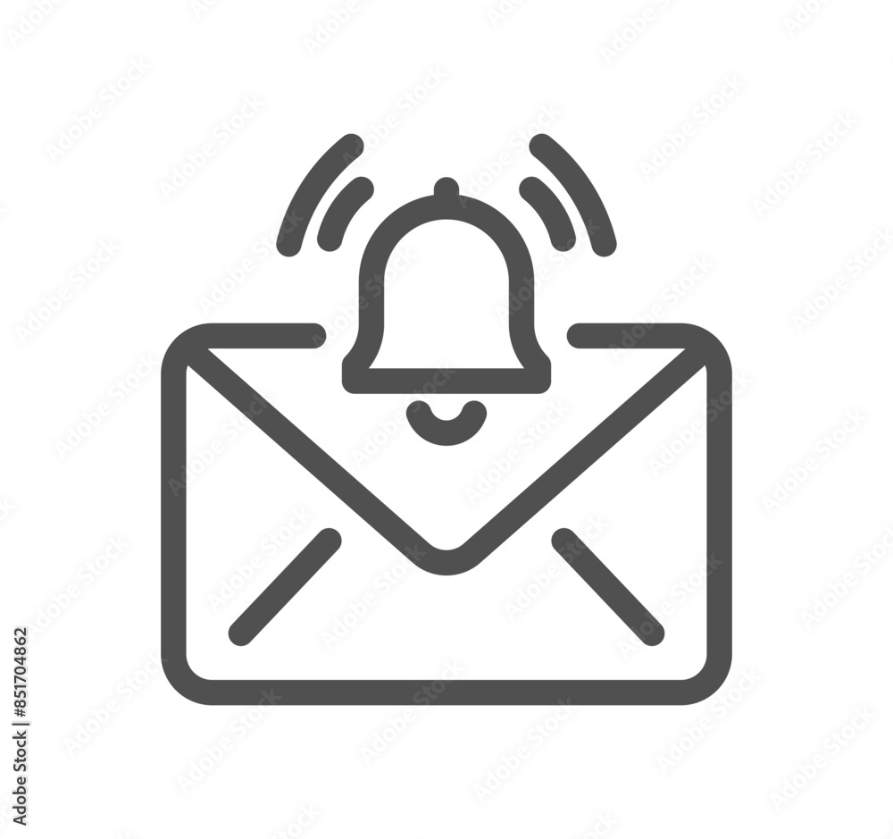 Obraz premium Notification related icon outline and linear vector.