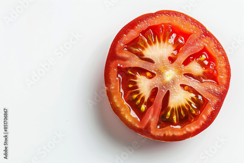 Wallpaper Mural tomato slice isolated on white background Torontodigital.ca