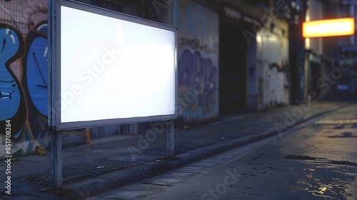 Wallpaper Mural Mockup of information board guide information board : Generative AI Torontodigital.ca