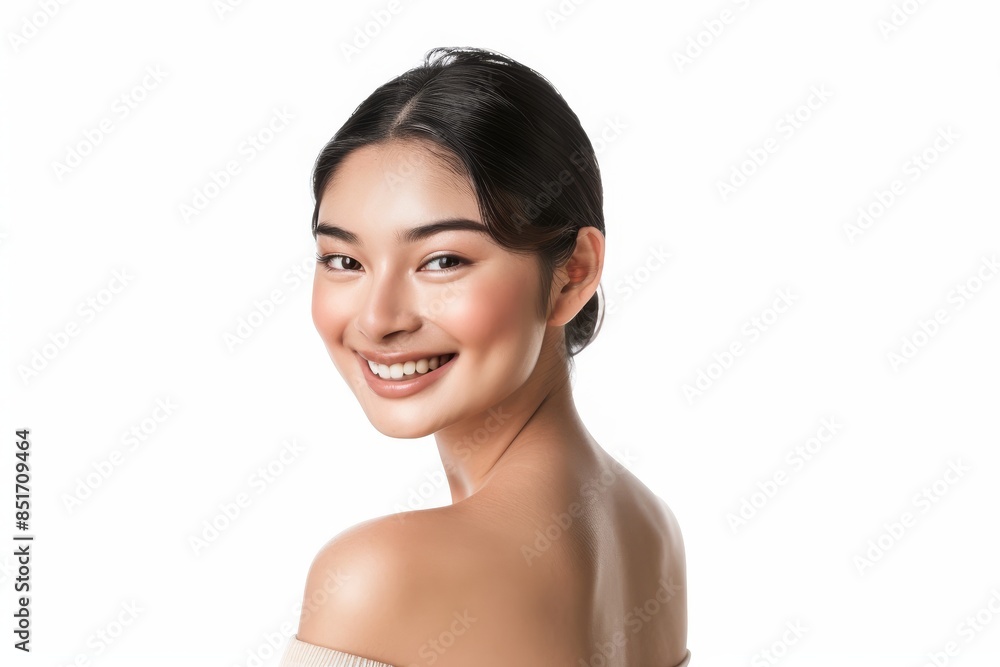 Beautiful young asian woman with clean fresh skin on white background, Face care, Facial treatment, Cosmetology, beauty and spa, Asian women portrait. Beautiful young asian woman with clean fresh skin on white background, Face care, Facial treatment, Cosmetology, beauty and spa, Asian women portrait.
