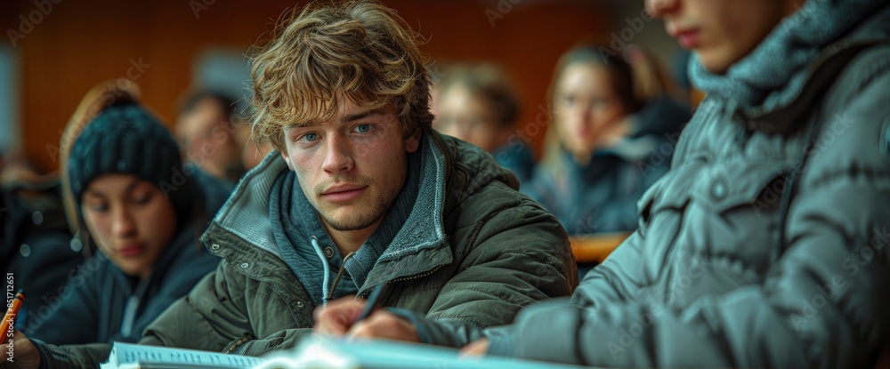 During A Lecture, A Student Wrote In Their Notebook, Diligently Taking Notes During A Lecture, A Student Wrote In Their Notebook, Diligently Taking Notes