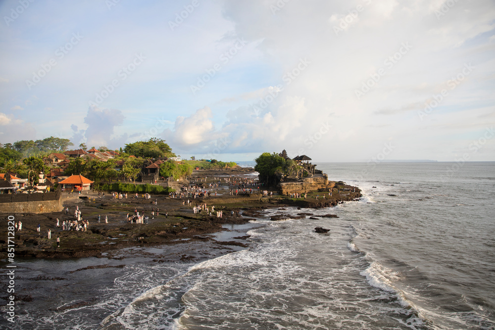 Beautiful view of Tanah Lot temple in Ubud on Bali Island, Indonesia