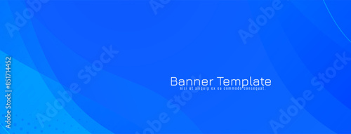 Abstract blue wave style banner design