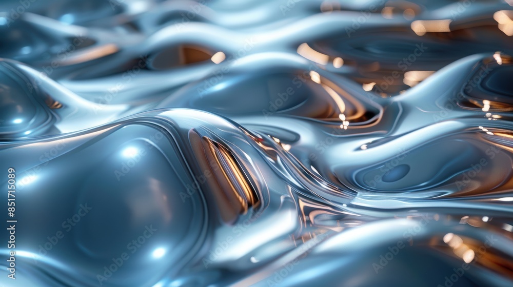 abstract 3D rendering of a liquid metal surface. abstract 3D rendering of a liquid metal surface.