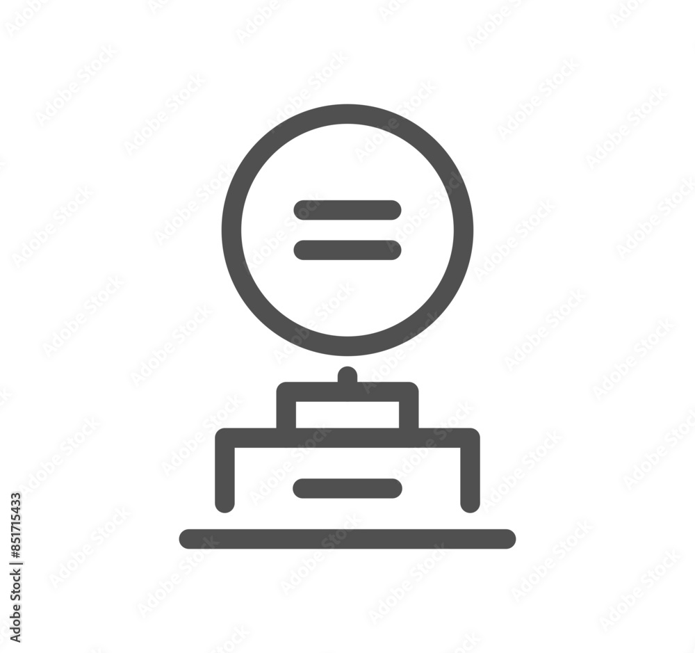 Equality related icon outline and linear vector. Equality related icon outline and linear vector.