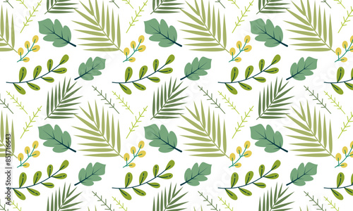 Seamless abstract leaves pattern background