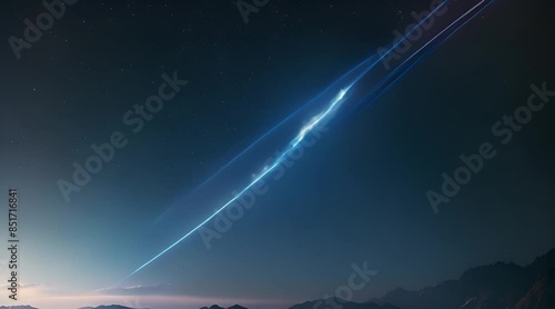 Light trail in the sky photo