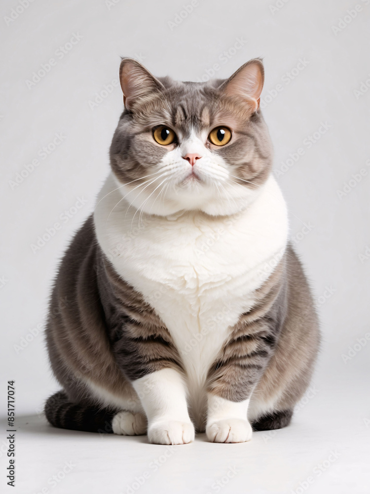 Obraz premium Portrait of a Cute Tabby Cat with Big Eyes