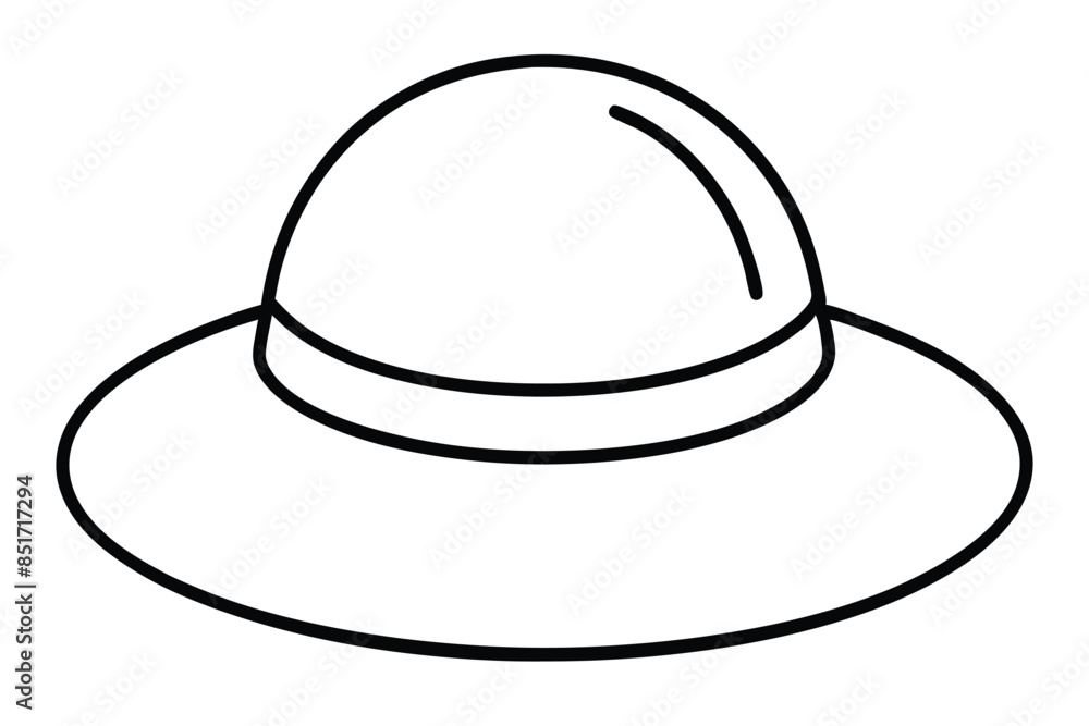Cute hat line art vector illustration Cute hat line art vector illustration