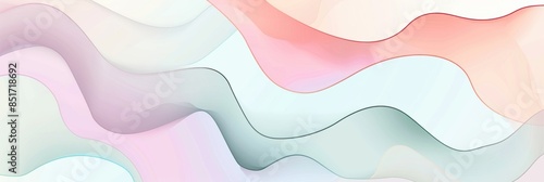 Abstract Pastel Wave Pattern with Ample Copy Space