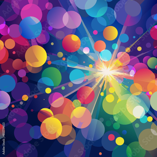 Abstract background with bokeh defocused multicolour lights