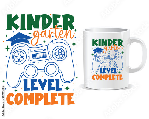 Back to school mug design vector, back to school, mug design, school vector photo