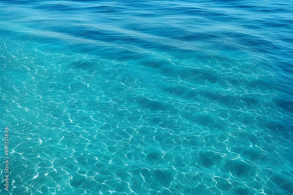 Beautiful turquoise blue ocean water surface Beautiful turquoise blue ocean water surface