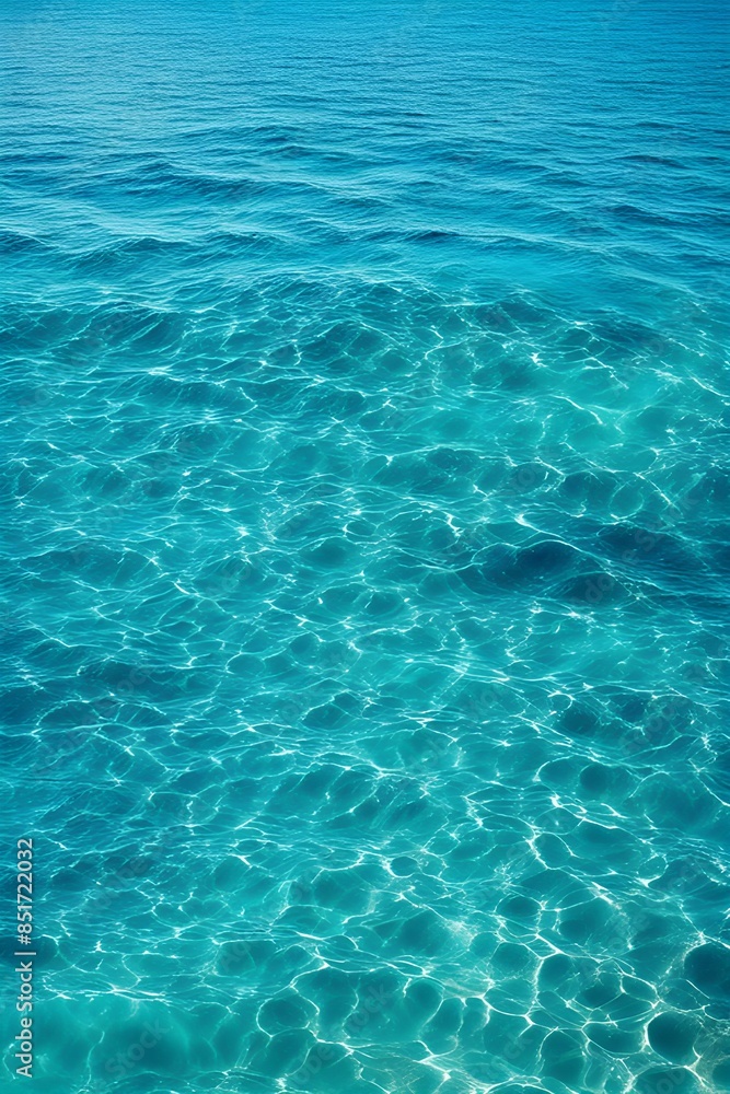 Beautiful turquoise blue ocean water surface Beautiful turquoise blue ocean water surface