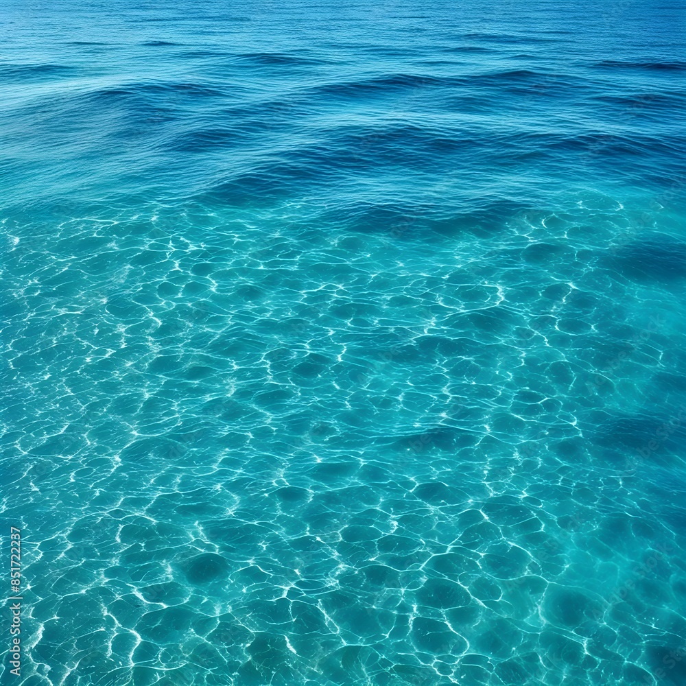 Beautiful turquoise blue ocean water surface Beautiful turquoise blue ocean water surface