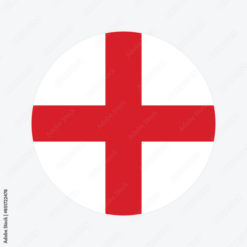 Obraz premium National Flag of England. England flag. England Round flag.