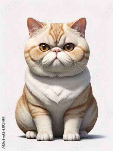 Portrait of a Grumpy Persian Cat