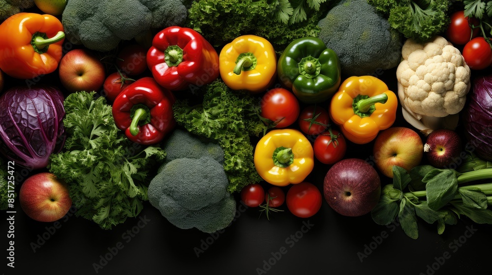 vegetables on a white background with top view copy space vegetables on a white background with top view copy space