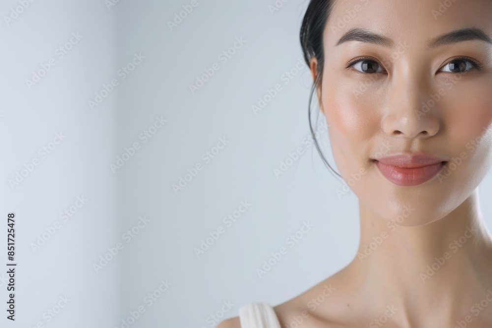 Beautiful young asian woman with clean fresh skin on white background, Face care, Facial treatment, Cosmetology, beauty and spa, Asian women portrait. Beautiful young asian woman with clean fresh skin on white background, Face care, Facial treatment, Cosmetology, beauty and spa, Asian women portrait.