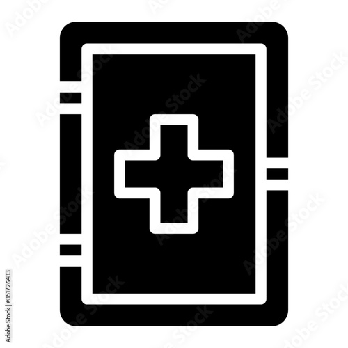 medicine chest glyph icon