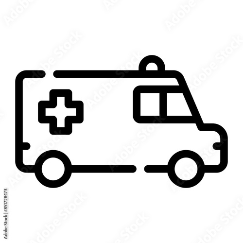 ambulance line icon