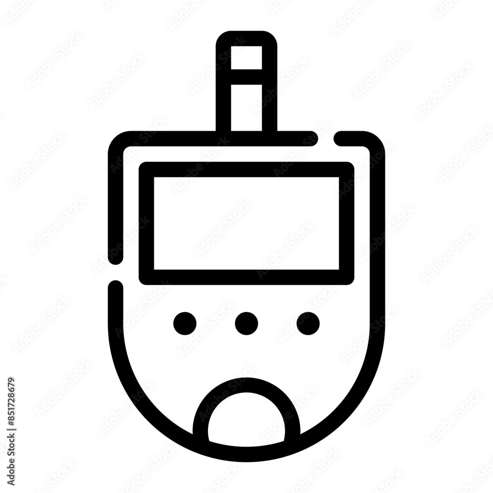 glucose meter line icon glucose meter line icon