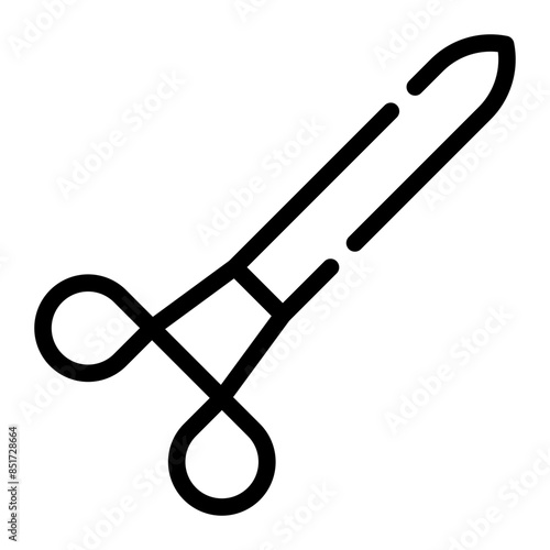 forceps line icon