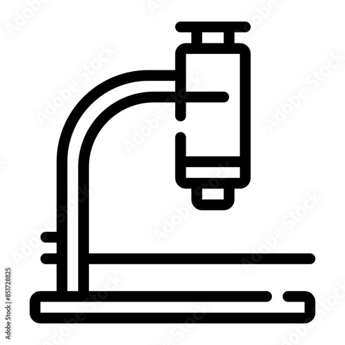 microscope line icon