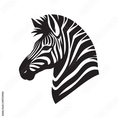 silhouette of zebra illustration