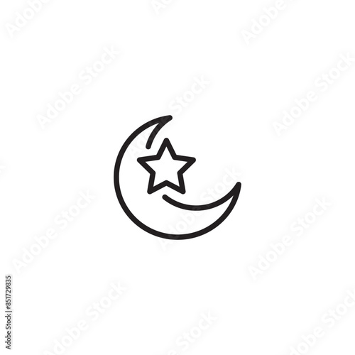 Free Download Ramadan outline modern badge design set icon style. Editable icons. - GFXLoad
