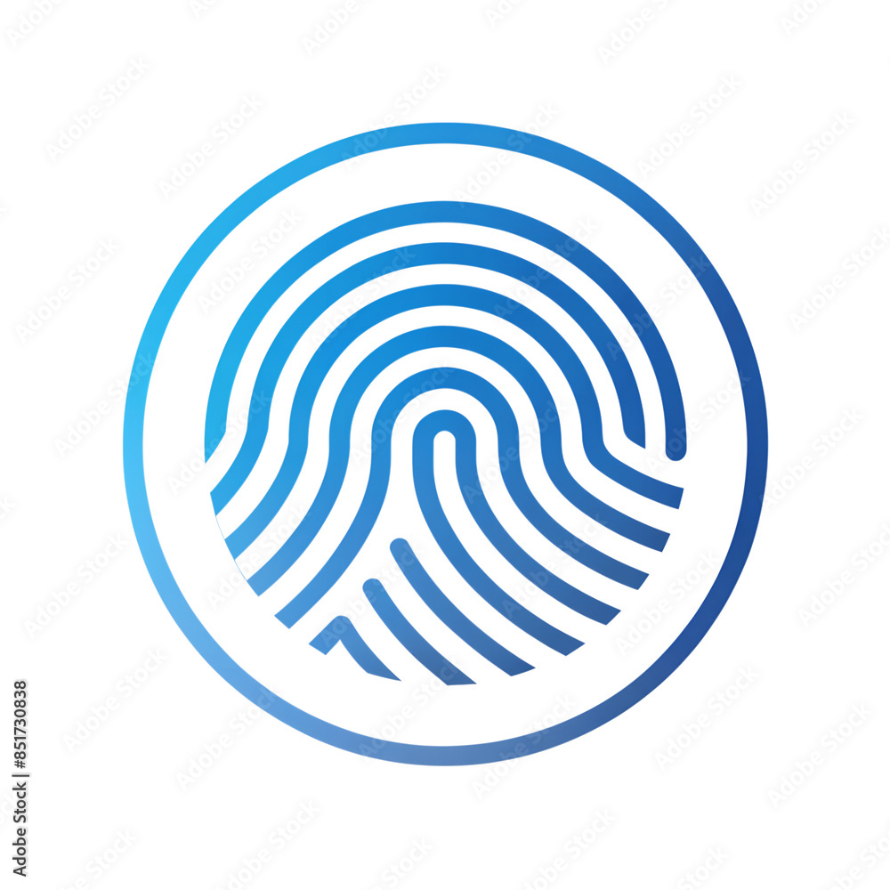 Fingerprint Icon and Signature Concept for Password Encryption Fingerprint Icon and Signature Concept for Password Encryption