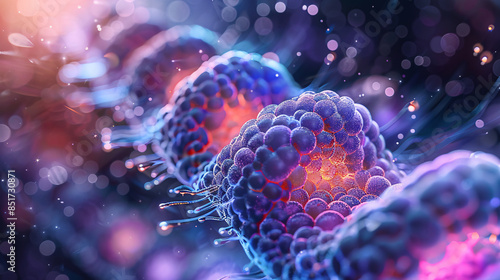 Close-up of the cell membrane, highlighting its structure and function in protecting the cell