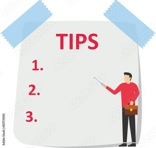 Tips template, Notice. Marketing and advertising

