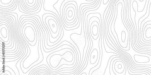 Abstract wavy topographic map. Abstract wavy and curved lines background. Abstract geometric topographic contour map background.	