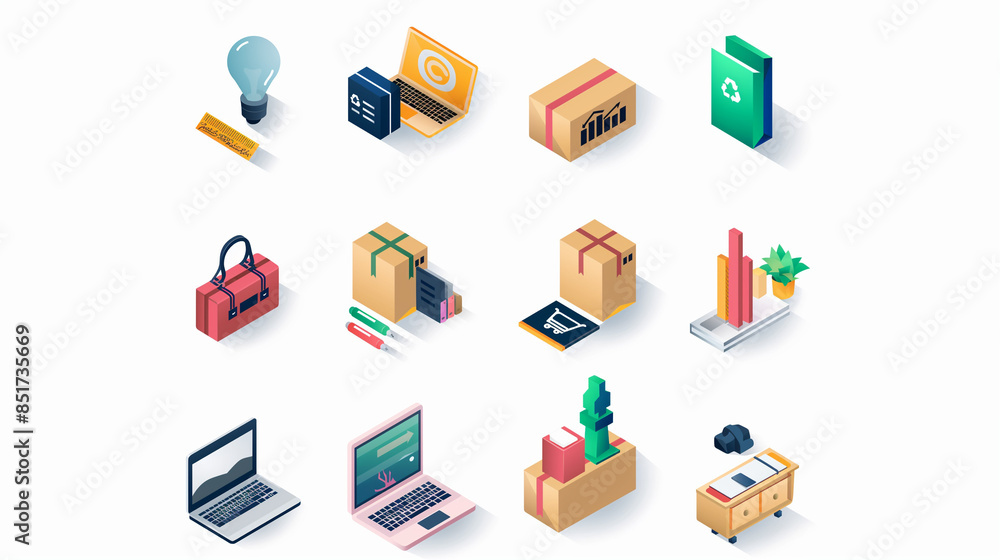 icon set for business and ecommerce icon set for business and ecommerce