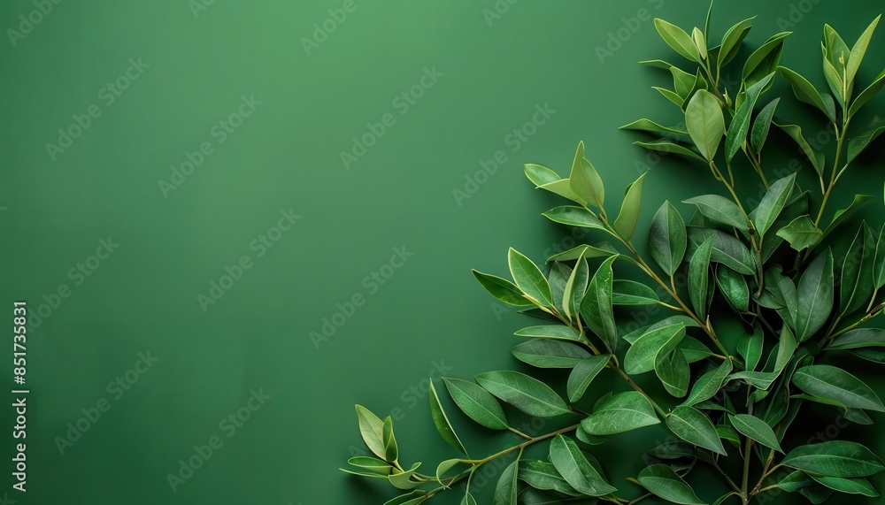 fresh green ruscus sprig with lush leaves on green background natural botanical texture with copy space highresolution photo fresh green ruscus sprig with lush leaves on green background natural botanical texture with copy space highresolution photo