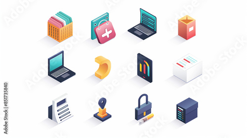 icon set for business and ecommerce