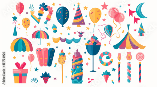 Wallpaper Mural Icons Set for Celebrate good times Torontodigital.ca