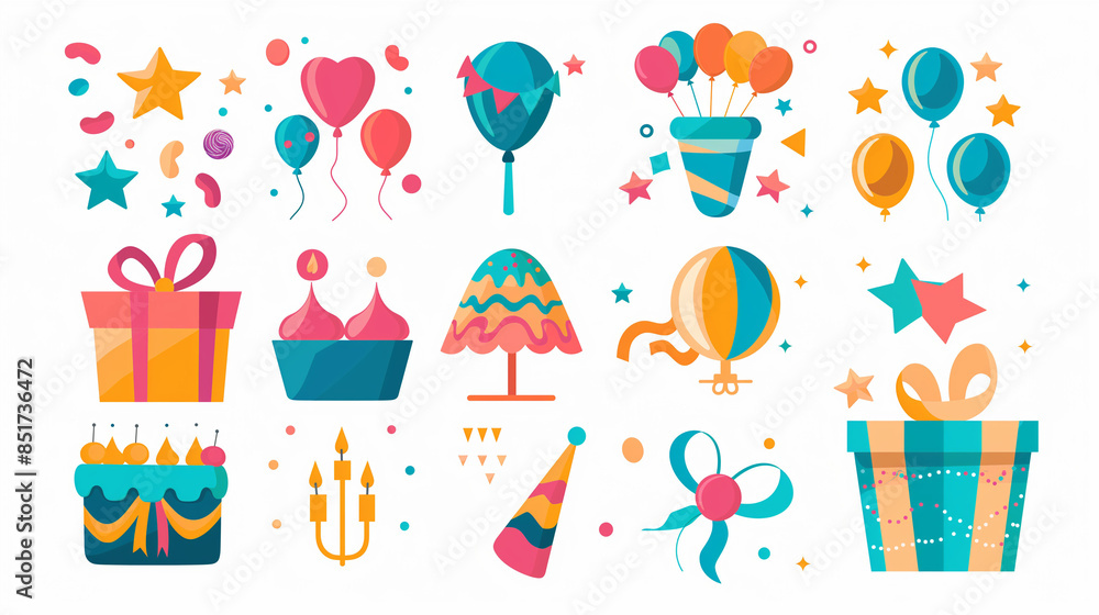 Icons Set for Celebrate good times Icons Set for Celebrate good times