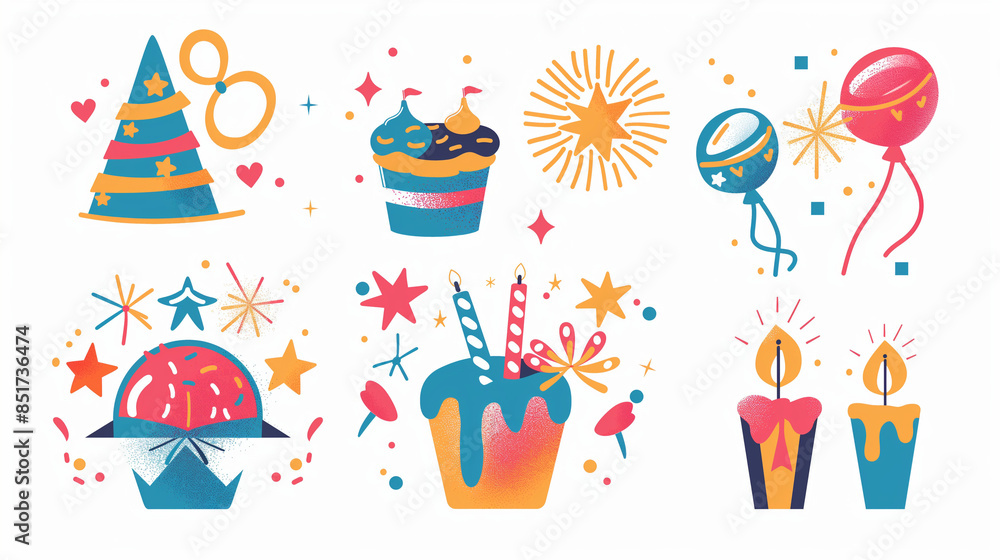 Icons Set for Celebrate good times Icons Set for Celebrate good times